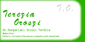 terezia oroszi business card